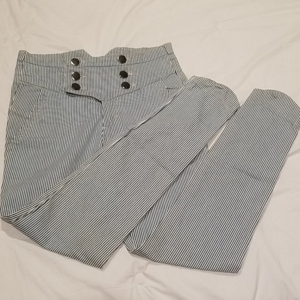 High waisted skinny sailor jeans